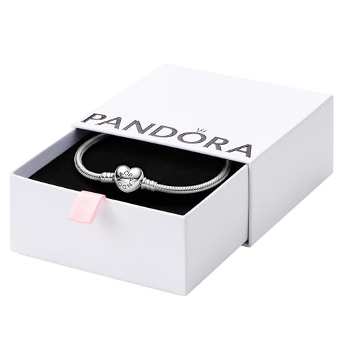 PANDORA Moments Heart Clasp Snake Chain Bracelet - Compatible Moments Charms - Gift for Her - Ste... | Amazon (CA)