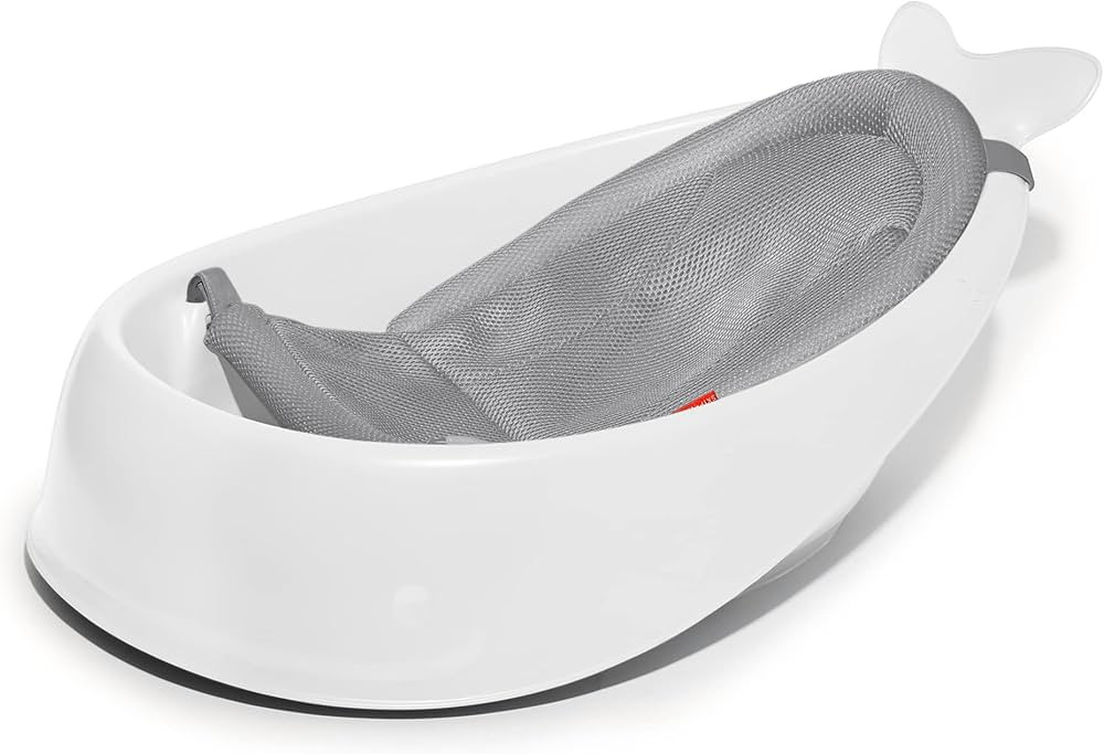 Skip Hop Baby Bath Tub, 3-Stage Smart Sling Tub, Moby, White | Amazon (US)
