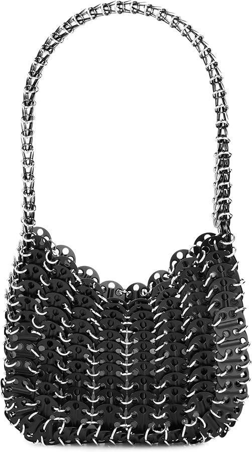 Abvokury Women's Metallic Disc Party Handbag - Metal Sequin Top Handle Bag for Parties | Amazon (US)