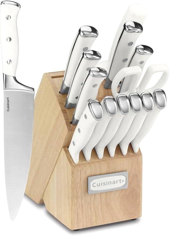 Cuisinart C77WTR-15P Classic Forged Triple Rivet, 15-Piece Knife Set with Block, Superior High-Ca... | Amazon (US)
