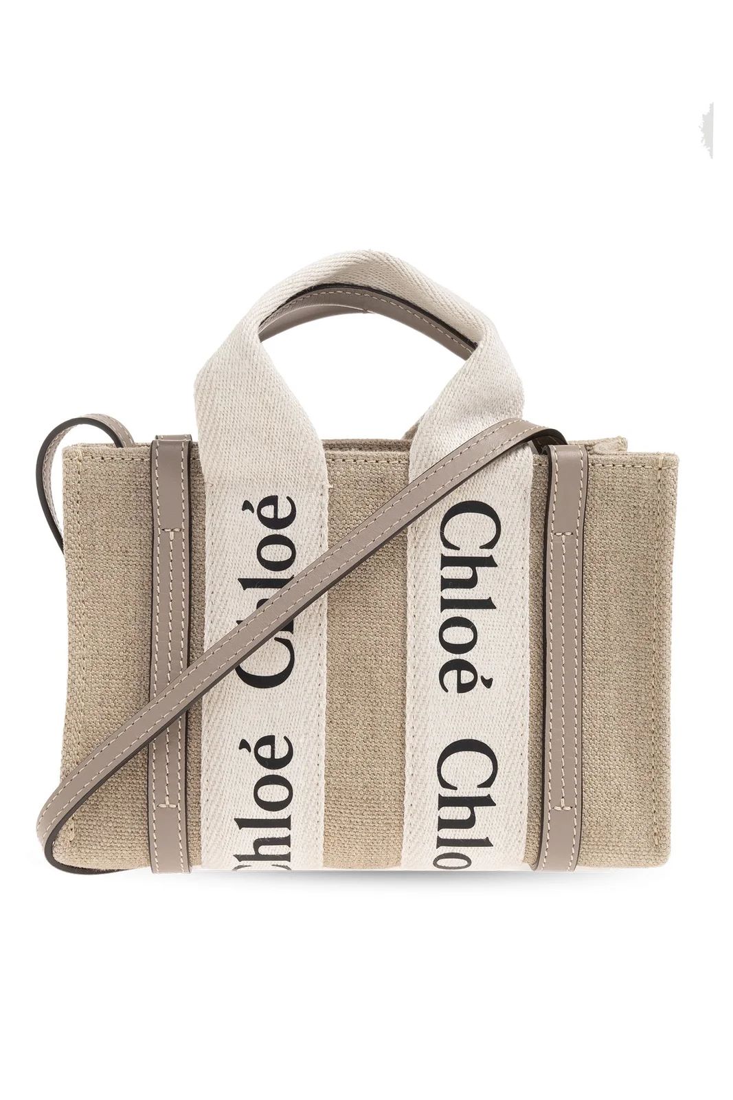Chloé Woody Logo Printed Mini Tote Bag | Cettire Global