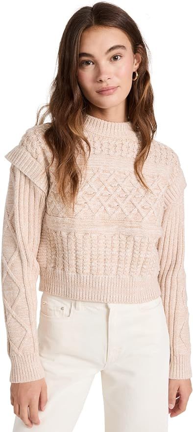 MINKPINK Women's Jolene Cable Knit Ball Sweater | Amazon (US)