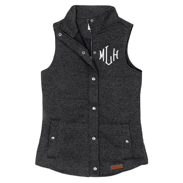 Monogrammed Heathered Quilted Vest | Marleylilly