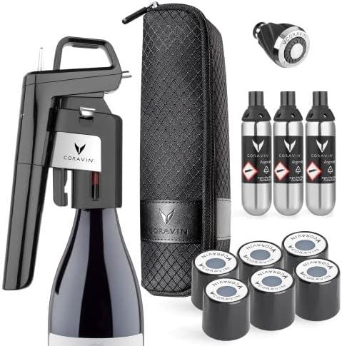 Coravin Timeless Six Plus Wine by the Glass System - Piano Black - Includes 3 Argon Gas Capsules,... | Amazon (US)