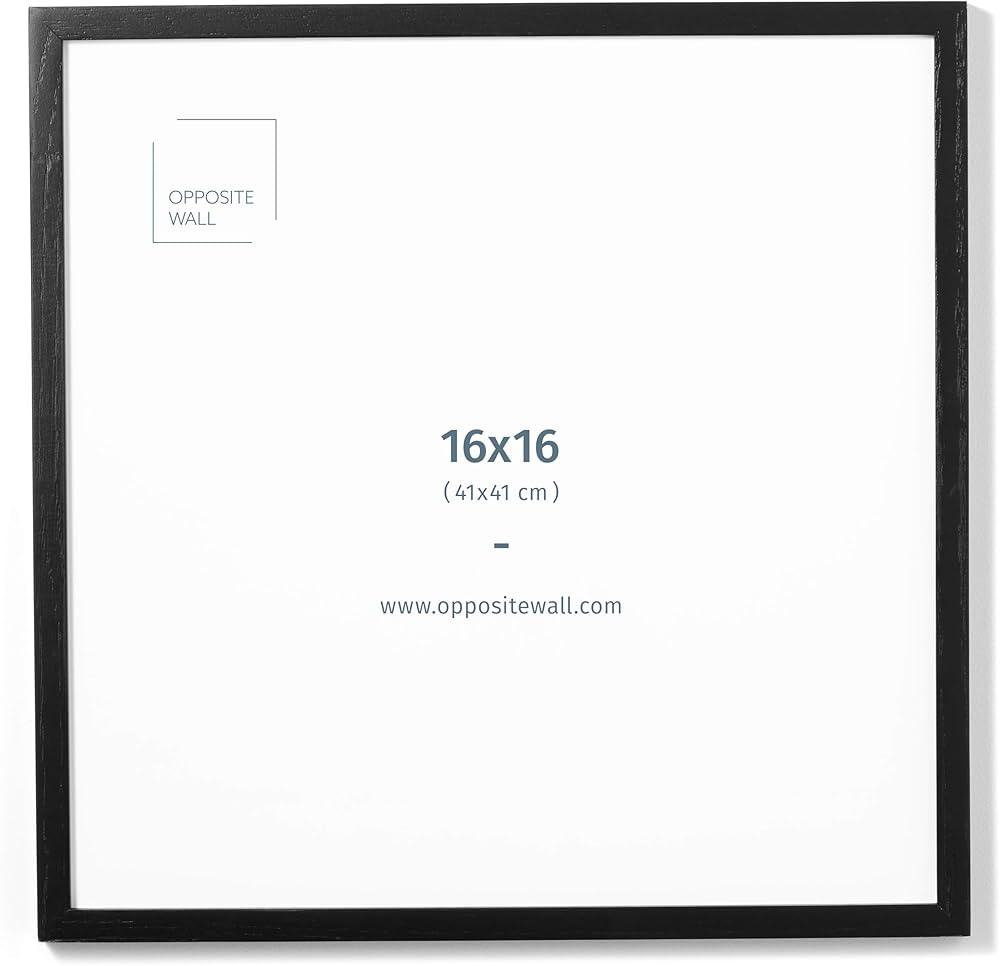 (16x16 in | 41x41 cm) Black Solid Oak Wood Picture Frame Poster Frame Wall Photo Frame | Amazon (CA)