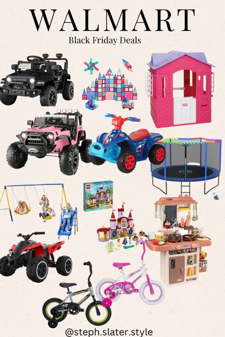 Walmart black
Friday deals.
Gift guide for kids. Play house. Legos. Motorized cars. Swing set. Trampoline. 

#LTKCyberWeek #LTKsalealert #LTKGiftGuide