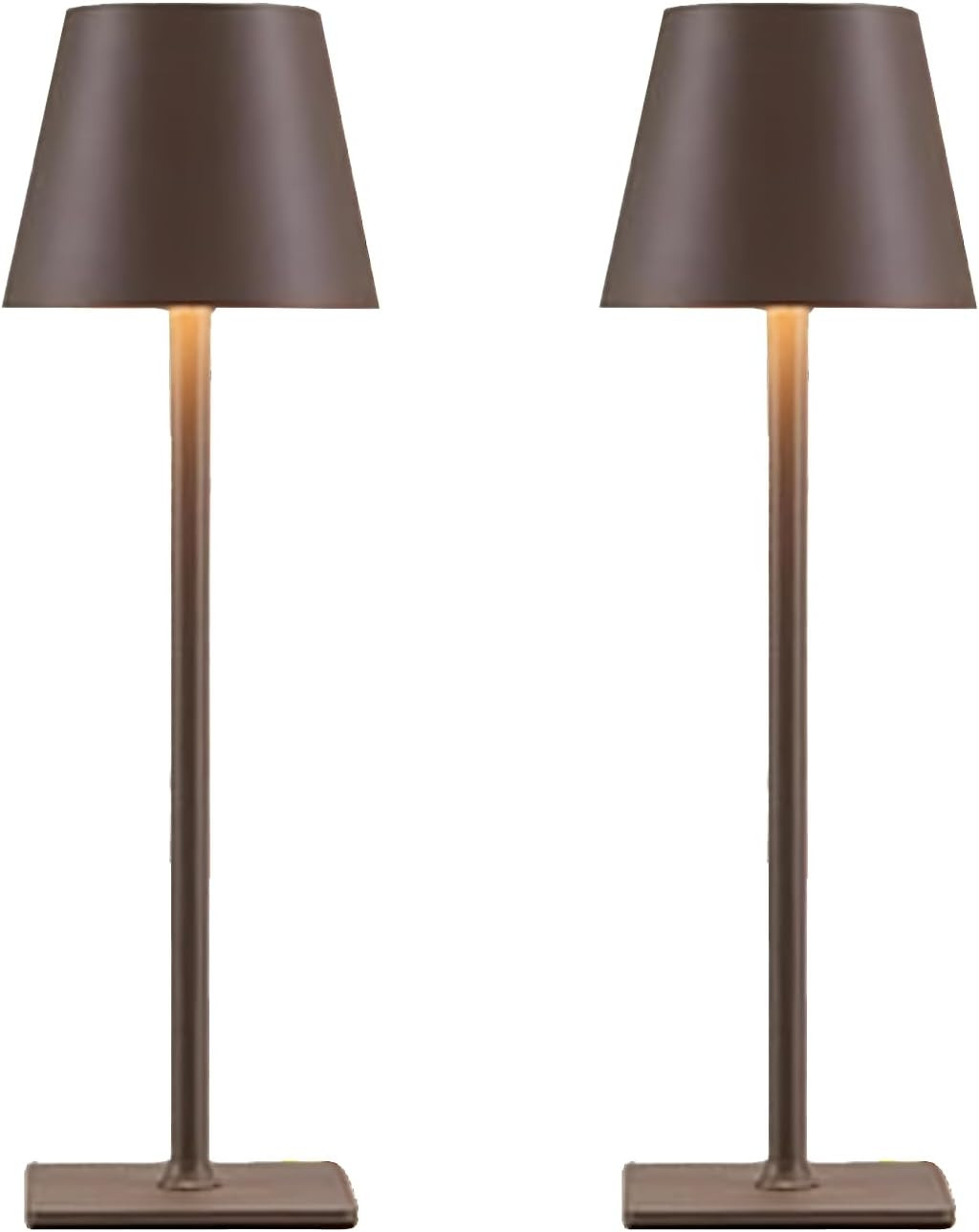 Brown Cordless Table Lamps Set of 2,Vintage Rechargeable Lamp for Restaurant Dinner Dining Kitche... | Amazon (US)
