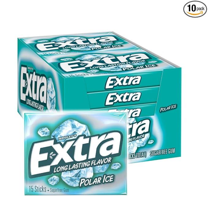 EXTRA Polar Ice Sugarfree Gum, 15 Sticks (Pack of 10) | Amazon (US)