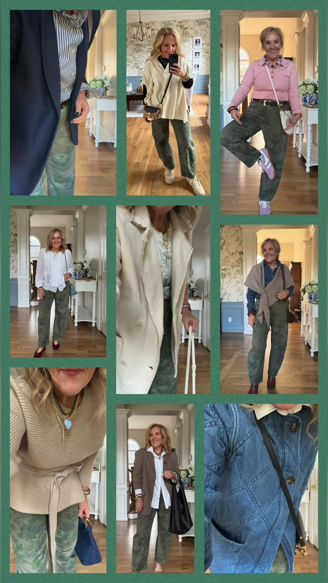 How to style camo or these floral barrel jeans. I’m wearing a 29 reg in the jeans. Sizing below 
Navy blazer 10 petite 
Loft cape sweater XS/S
Pink Henley medium 
Loft Lacey blouse medium 
Anthro sweatshirt  blazer medium 
Denim shirt linking a few options 
Peplum sweater medium 
Denim jacket medium 
Oversized tan blazer medium 
No iron white blouse 1.0

#LTKootd #LTKPetite #LTKOver40