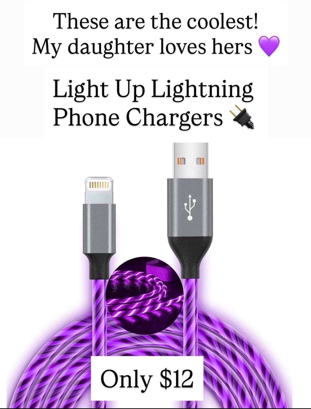 These chargers are so cool. They light up and they’re charging the device.

#LTKKids