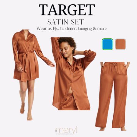 Target Satin Pajamas Set Satin PJs Satin Pajamas Target Pajamas Brown Satin Pajamas Blue Satin Pajamas Matching Pajama Set Satin Robe Target Finds Viral Pajamas #targetpajamas #satinpajamas #satinmatchingset #target

#LTKFind #LTKstyletip #LTKunder50