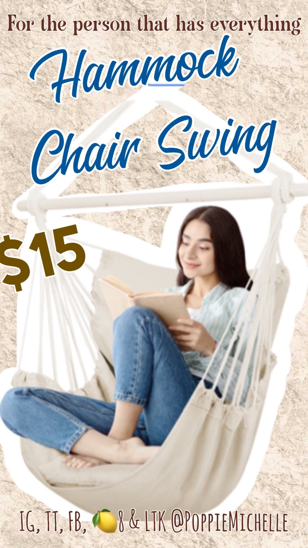 For the person that has everything. Hammock chair, swing porch swing hanging porch swing gift for the hard to buy for.

#LTKGiftGuide #LTKHome #LTKHoliday