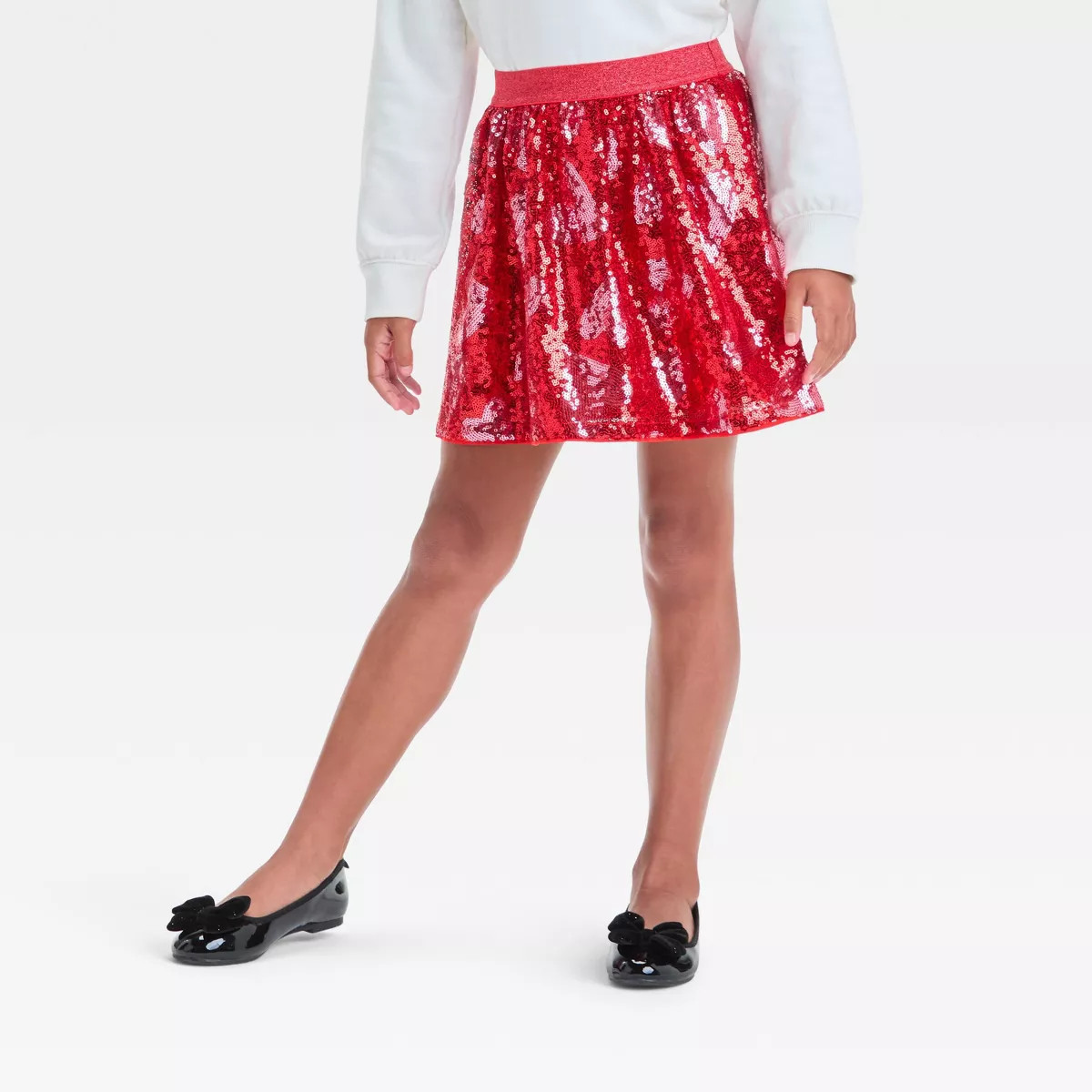 Girls' Valentine's Day Sequin Heart Skirt - Cat & Jack™ Red | Target