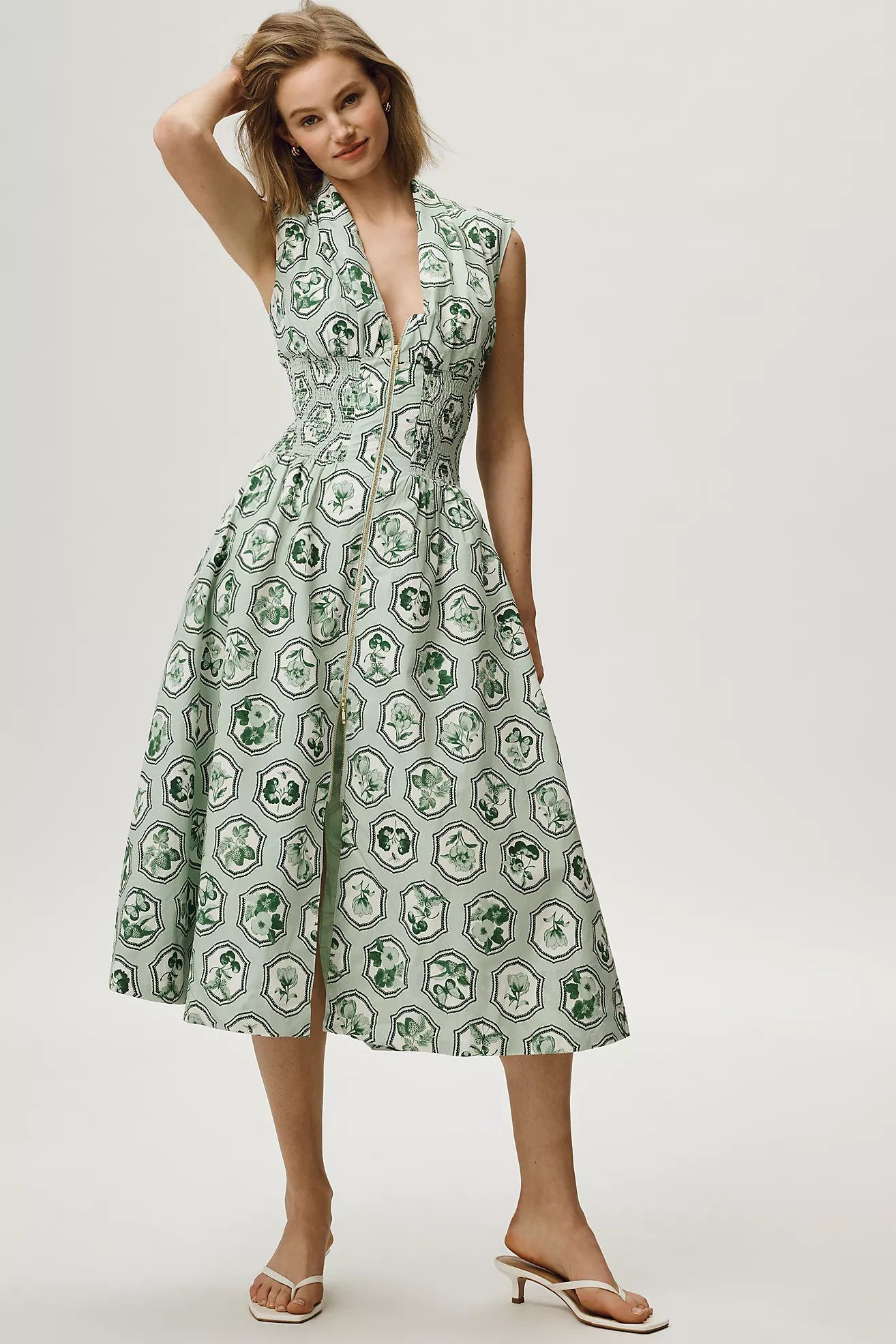 The Tommie Zip-Front Midi Dress | Anthropologie (US)