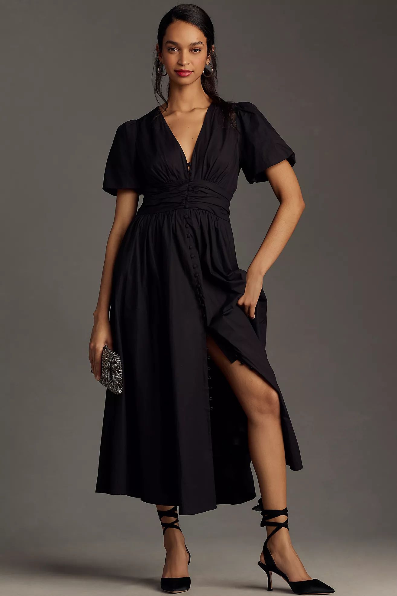 The Katerina Button-Front Dress | Anthropologie (US)