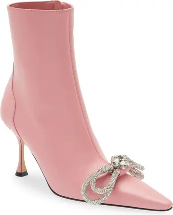 Crystal Embellished Double Bow Bootie | Nordstrom