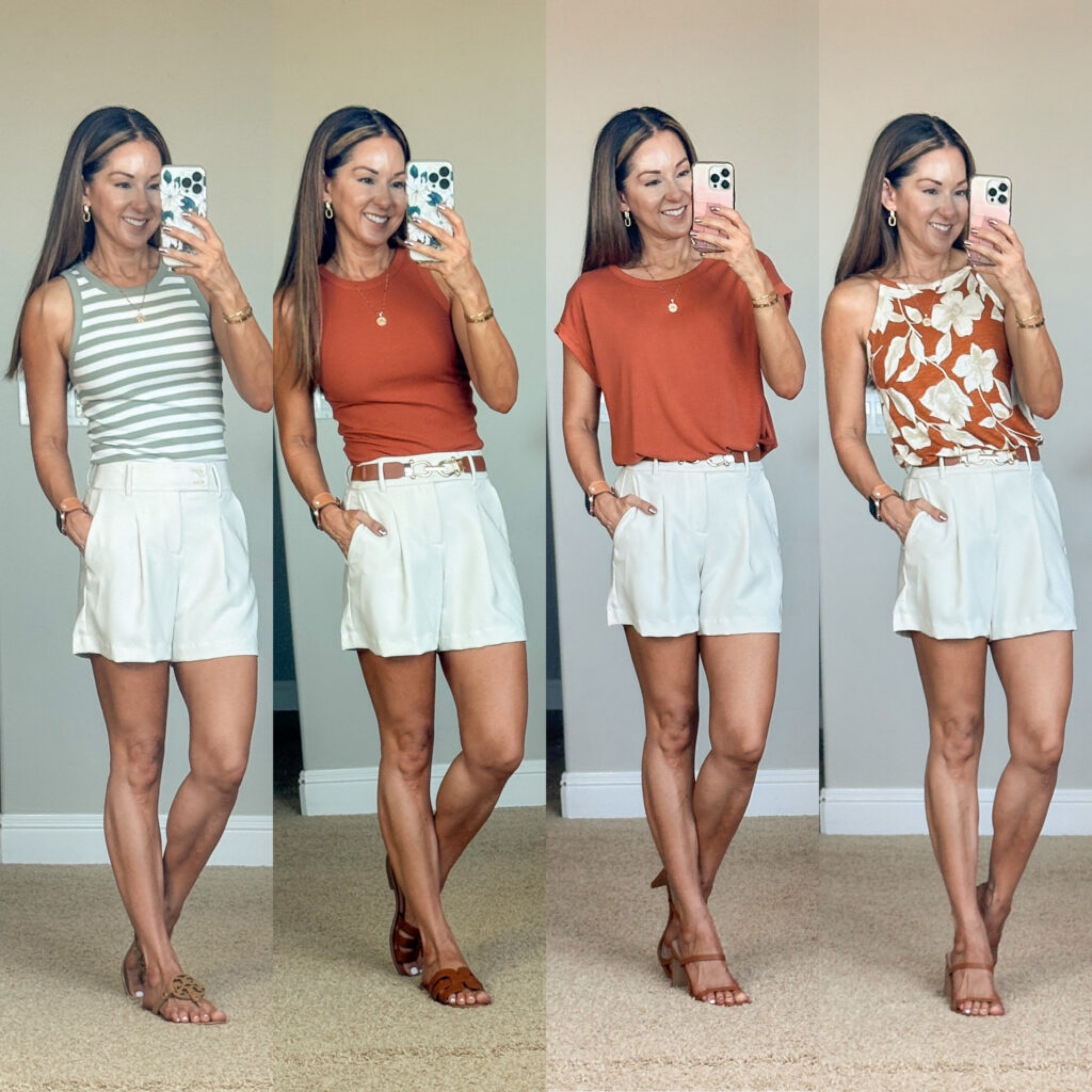 Everyday Outfit Idea

I am wearing size 0 trouser shorts, size up if in between sizes! Wearing XS in all tops.

Casual outfit  petite friendly outfit  trouser shorts  late summer style  early fall outfit  white shorts  sandals  gold jewelry  floral top  workwear  workwear accessories  EverydayHolly

#LTKStyleTip #LTKSeasonal #LTKOver40