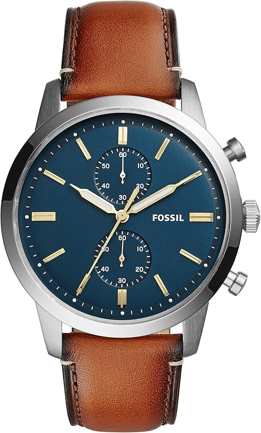Fossil Townsman Men's Watch with Chronograph Display and Genuine Leather Band | Amazon (US)