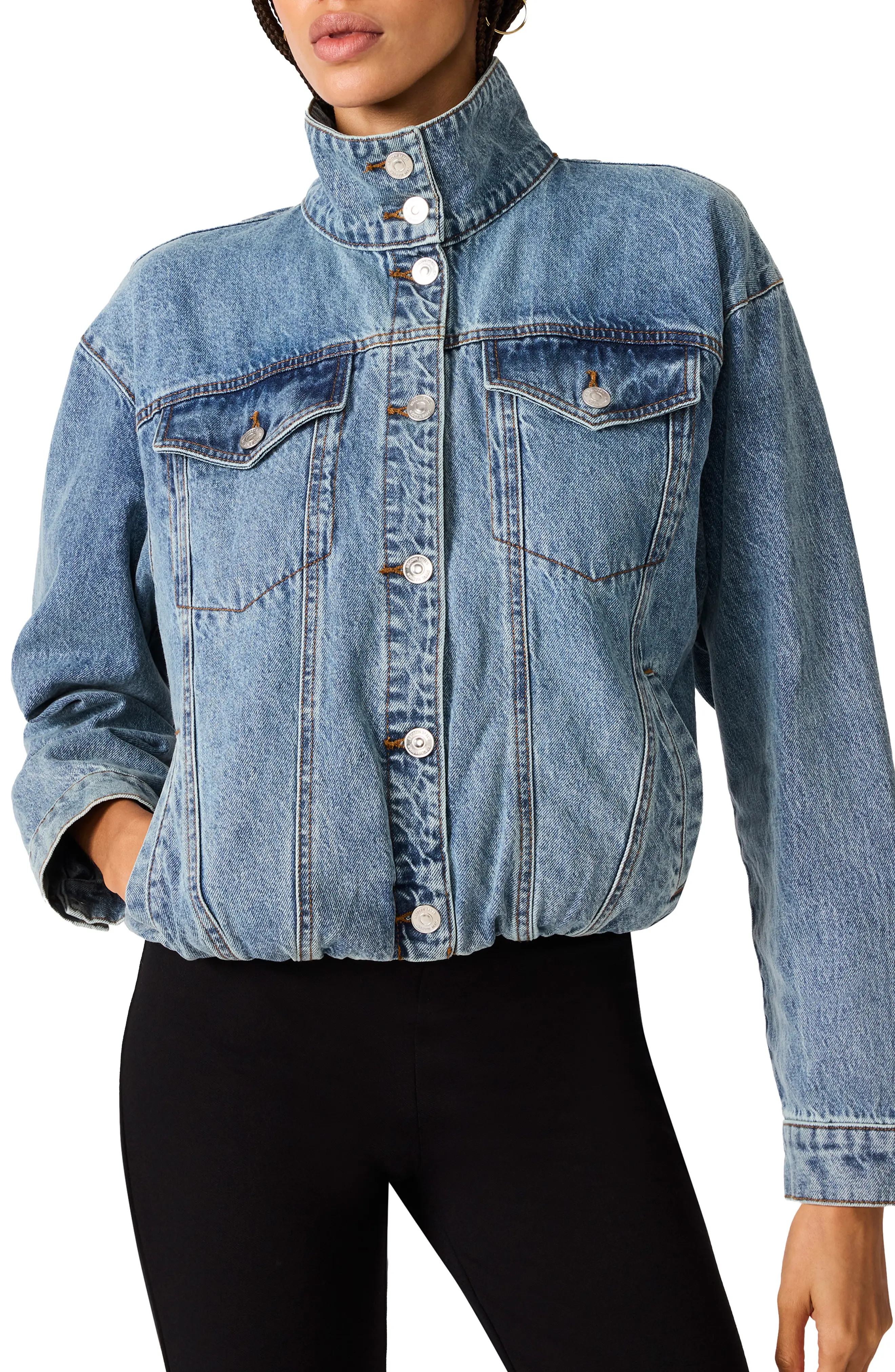 Steve Madden Allyson Cotton Denim Jacket (Women) | Nordstrom | Nordstrom