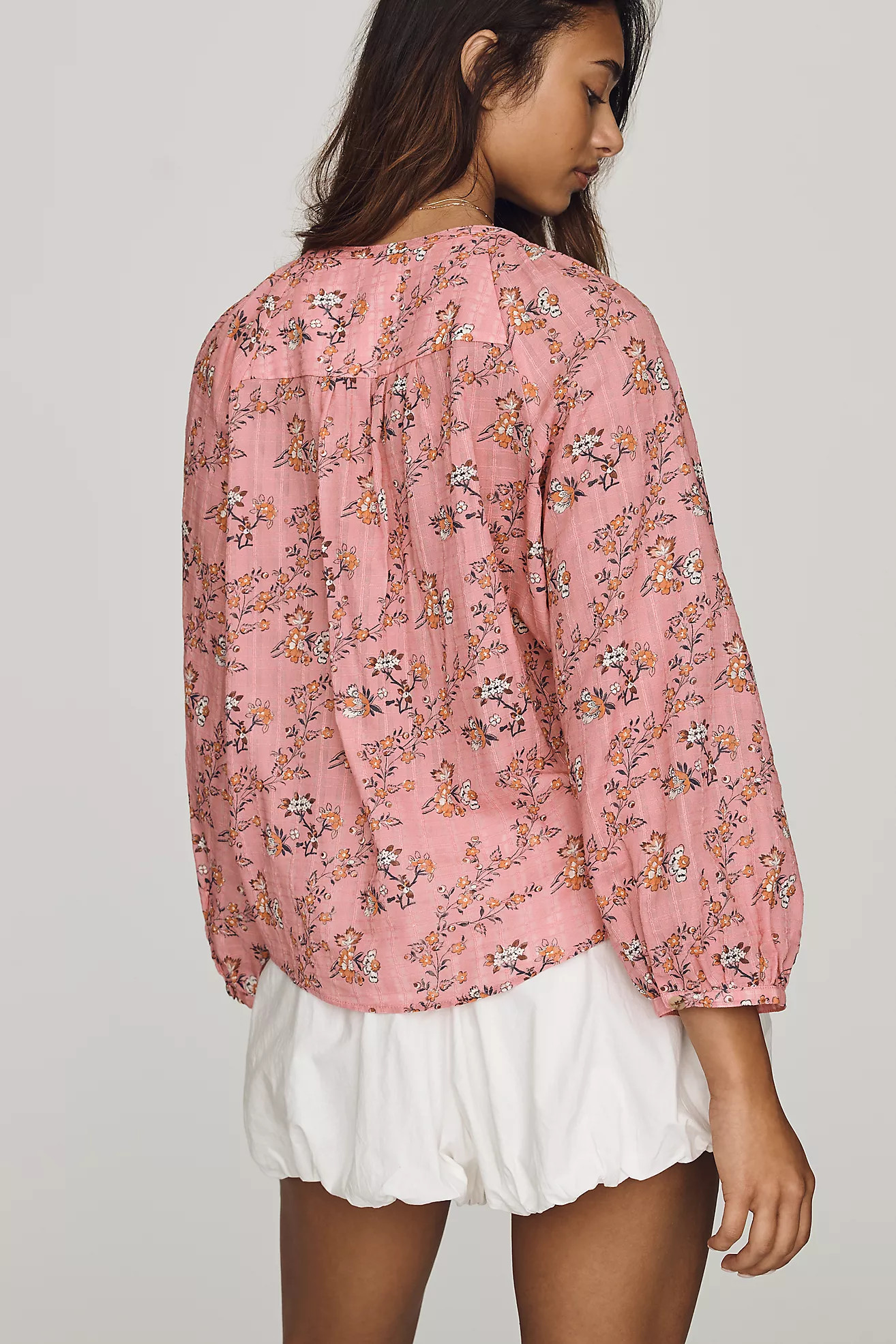 Pilcro Sidney Shrunken Scoop-Neck Blouse | Anthropologie (US)