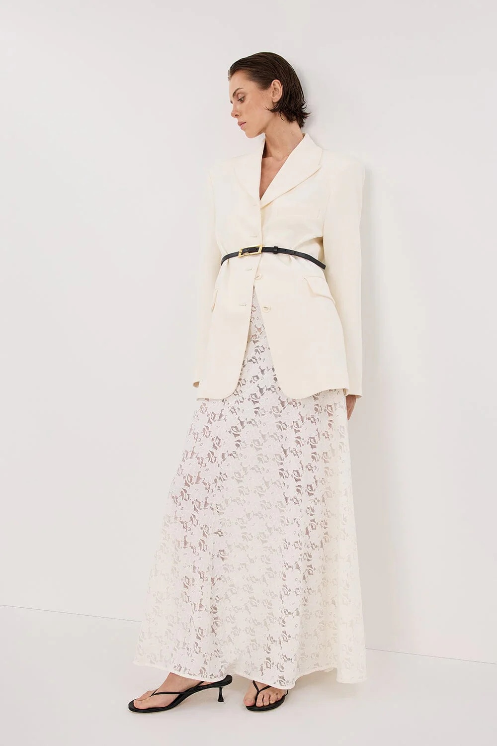 LOULA WHITE LACE SKIRT | DISSH