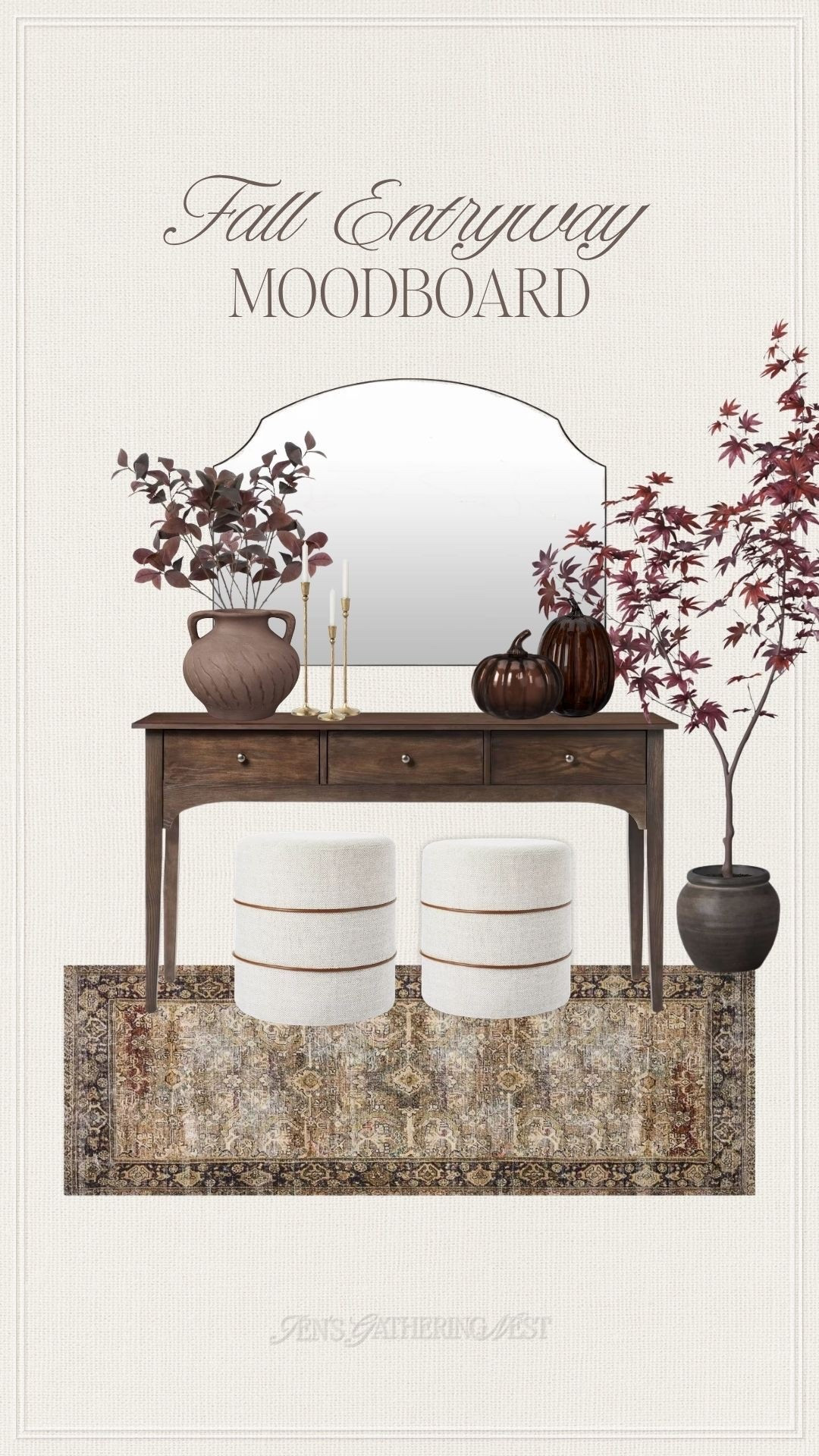 Fall entryway inspiration with that warm, collected feel. 🍂🤎 Finds with rich wood tones, vintage-inspired accents, deep fall foliage and subtle seasonal touches makes the space feel cozy without going overly themed.

#targetfinds #wayfairfinds #fallentryway #falldecor #entrywayinspo #fallhome #cozyhome #seasonaldecor #affordabledecor #elevatedhome

#LTKSeasonal #LTKHome