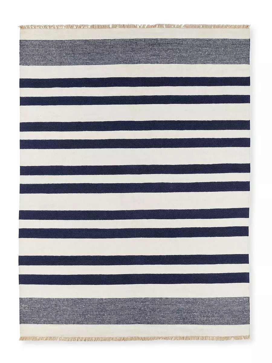 Linen Stripe Rug | Serena and Lily