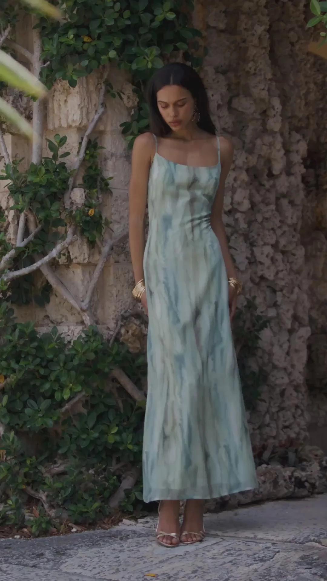 Nerissa Sage Chiffon Maxi Dress | 12th Tribe | 12th Tribe