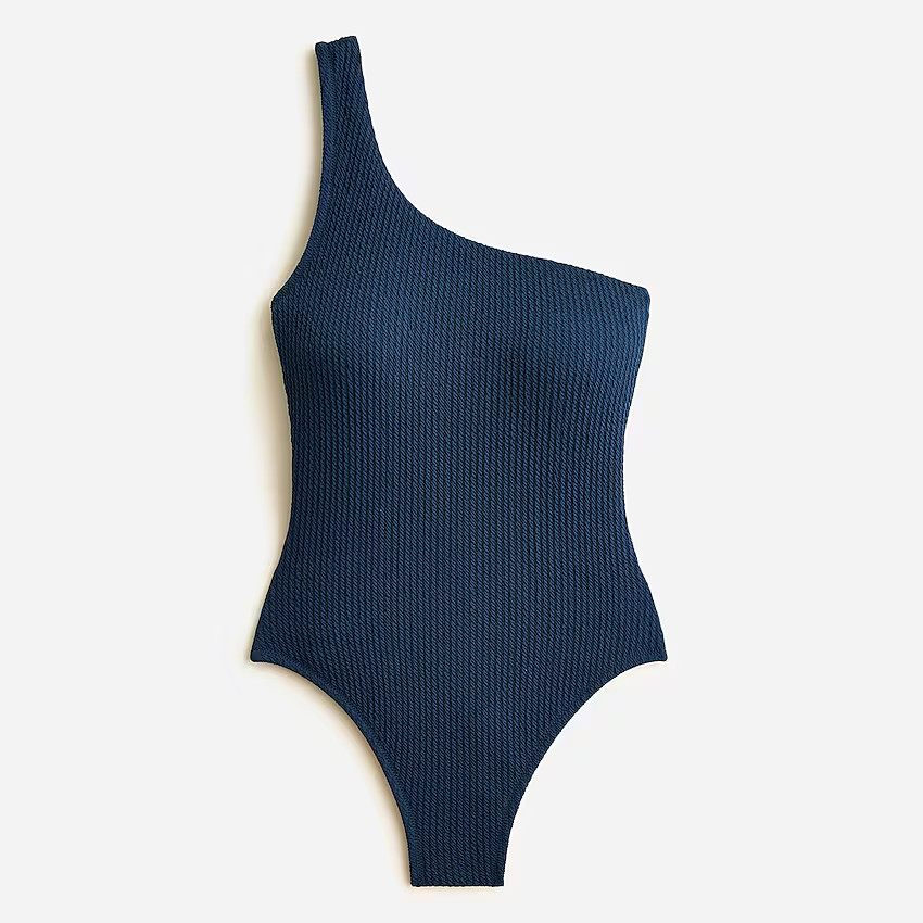 Textured one-shoulder one-pieceItem BE716 
 
 
 
 
 There are no reviews for this product.Be the ... | J. Crew US