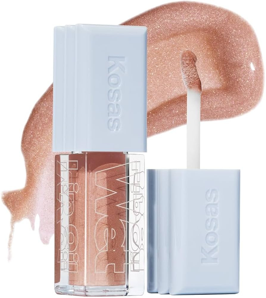 Kosas Wet Lip Oil Gloss - Hydrating Lip Plumping Treatment with Hyaluronic Acid & Peptides, Non-S... | Amazon (US)
