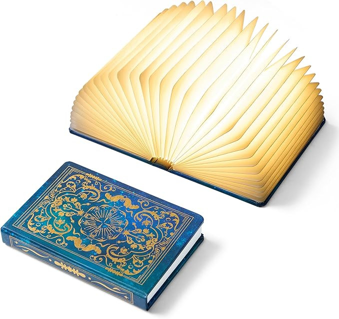 Book Lovers Gifts BookLamp - 5 Color Lights, 1200mAh Battery, Foldable Paper Lamp as Book Decor &... | Amazon (US)