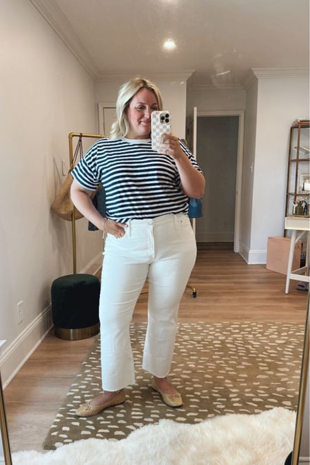 Loving these new white jeans from J. Crew. Can’t wait to share more with you all but for now this is the one pair that fits me and I feel confident in! Highly recommended !

#LTKMidsize #LTKWorkwear #LTKStyleTip