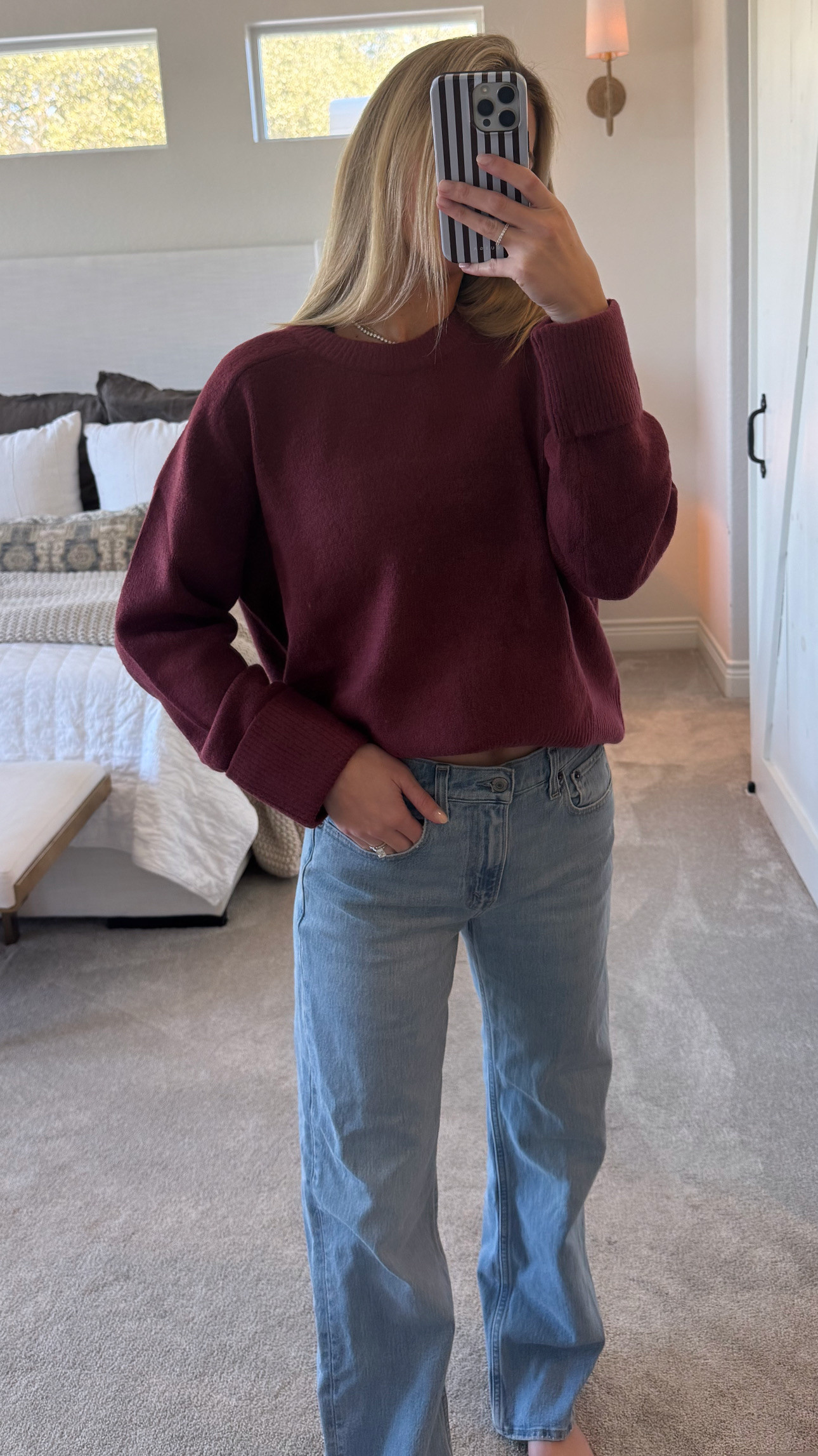 #AbercrombiePartner I have never been so happy with a denim order, especially while pregnant! Abercrombie's Denim Sale is just too good! Wearing size 27 jeans & size medium sweaters. 

25-40% Off All Jeans* 1/29/2026 - 2/2/2026
Vitals: *Offer valid in stores and online 1/29/2026-2/2/2026 in US/CA. Excludes clearance. Online price reflects discount.
20% Off Almost Everything Else** 1/29/2026 - 2/2/2026
Vitals: **Offer valid in stores and online 1/29/2026-2/2/2026 in US/CA. Exclusions apply as indicated. Online price reflects discount.
Promo Code: DENIMAF for 15% Off*** 1/29/2026 - 2/2/2026US/CA
Vitals: ***Use code DENIMAF to get an additional 15% off almost everything in stores and online at checkout from 1/29/26-2/2/26 in US/CA. Exclusions apply. See details online 
 

 #LTKootd #LTKSaleAlert