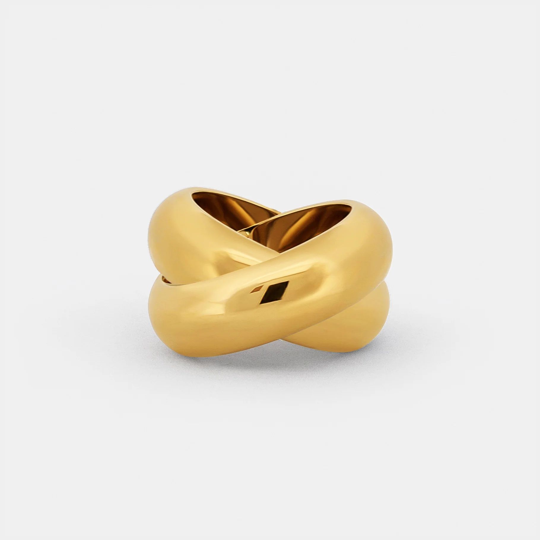 Chunky Crossover Ring | LINK'D THE LABEL