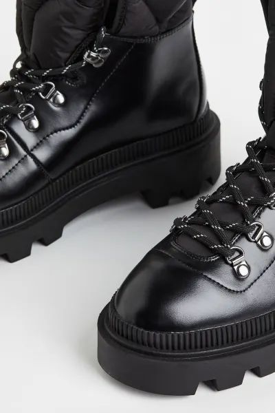 Padded lace-up boots | H&M (UK, MY, IN, SG, PH, TW, HK)