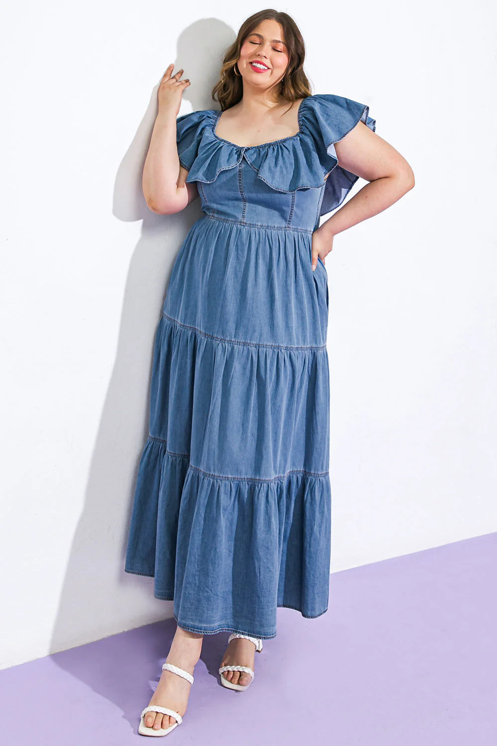 LISTEN CAREFULLY DENIM DRESS MEDIUM INDIGO / 3X | Casual Chic Boutique