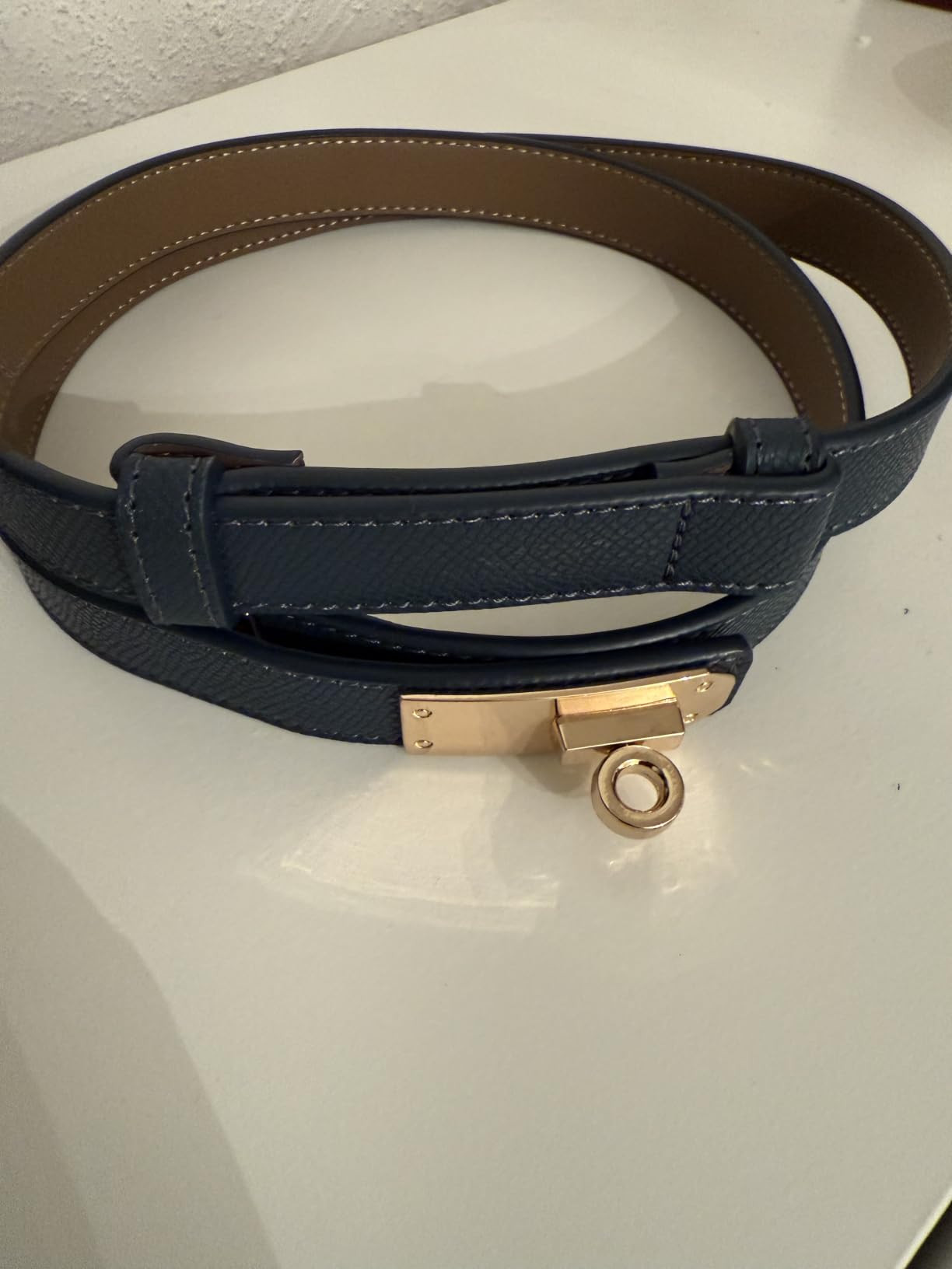 FENLDY Women's Skinny Belt Solid Color Alloy Turn Lock Adjustable Waist Size 19.5-35.5 In For Dre... | Amazon (US)