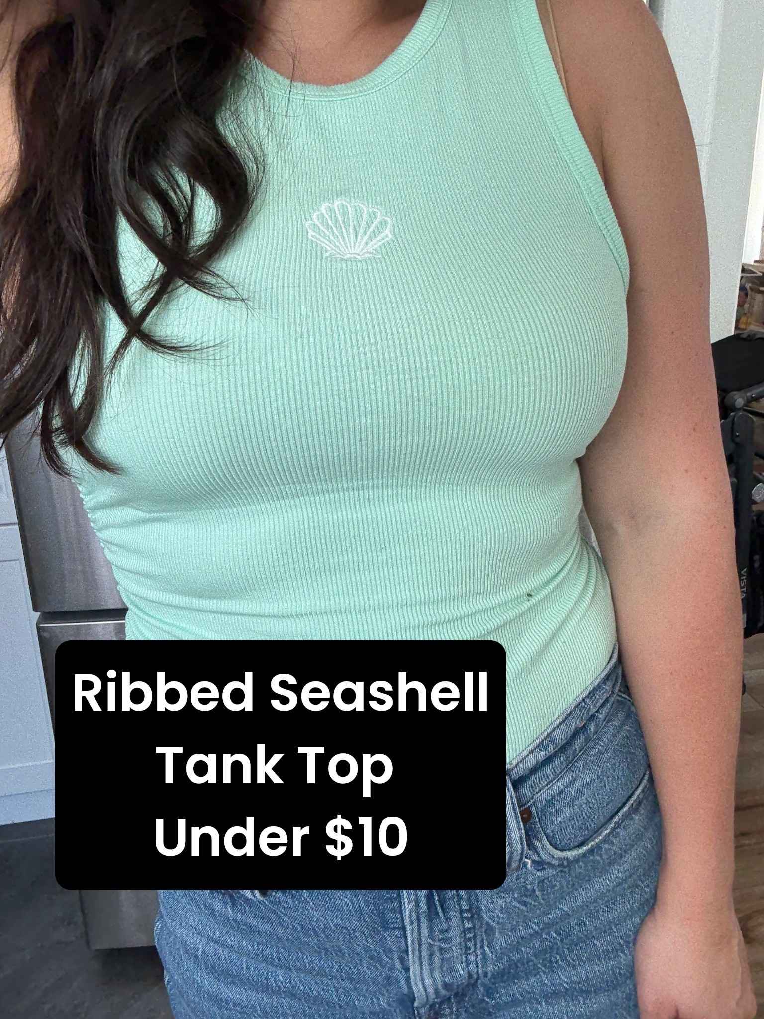 Ribbed High Neck Tank top with seashell embroidery under $10 
Perfect summer tank! 

#LTKFindsUnder50 #LTKSeasonal #LTKStyleTip