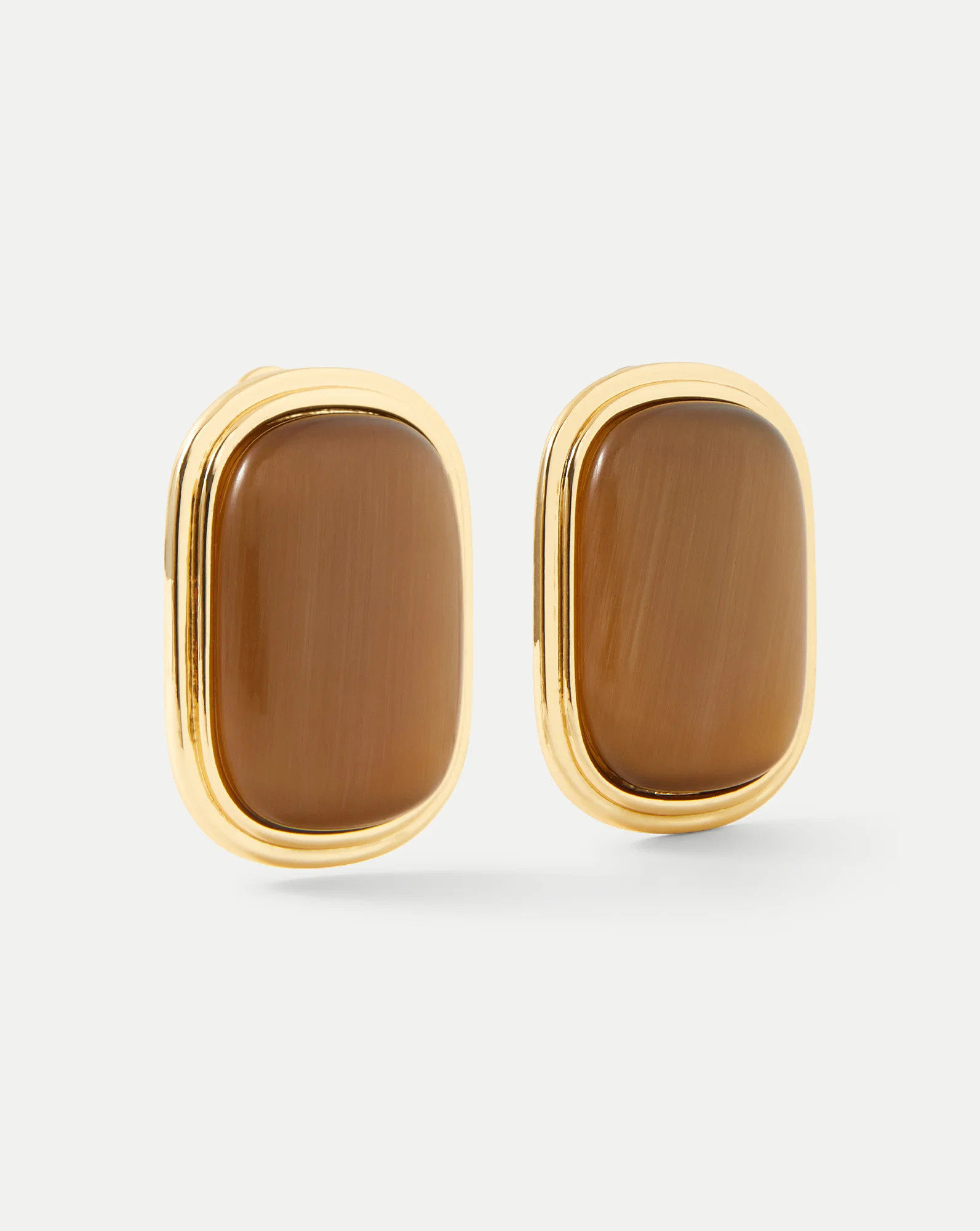 Cat\u2019s Eye Stone Earring in Brown | Veronica Beard | Veronica Beard UK