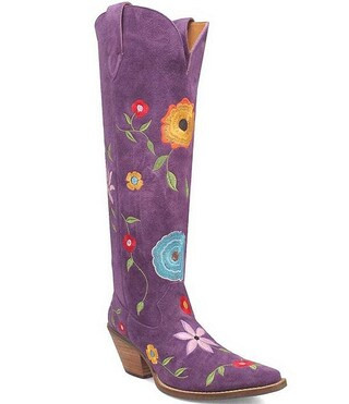 Flower Power Suede Embroidered Western Boots | Dillard's