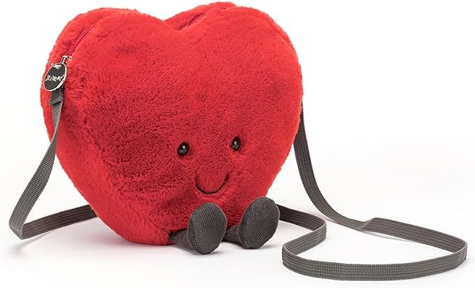 Jellycat Amuseable Heart Plush Bag Crossbody Purse with Zip Top Gifts for Kids Girls Tweens and T... | Amazon (US)