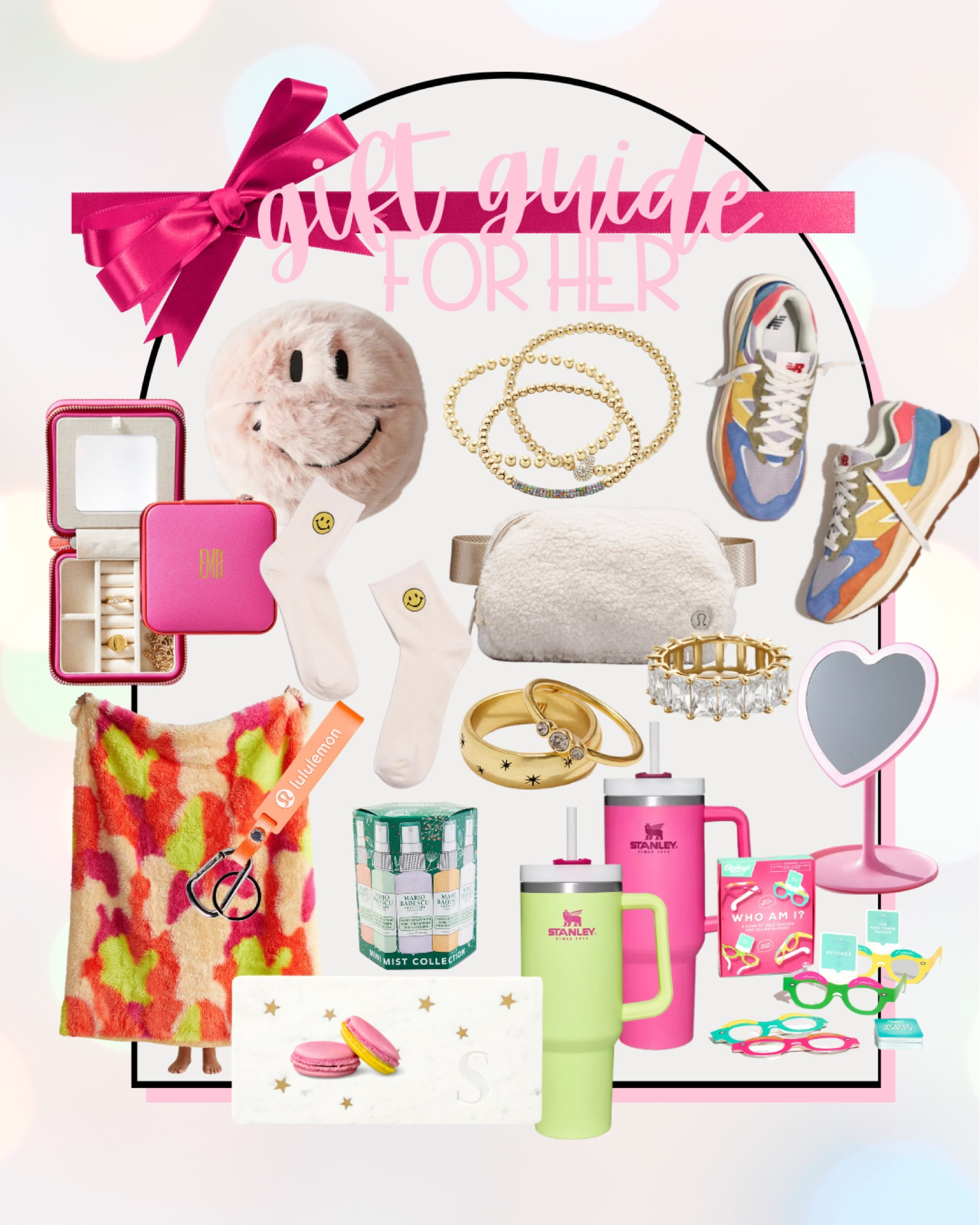 Gift guide for her!!

Gift guide for her mom, sister, teenager, college student, best friend, secret Santa, white elephant, gift, ideas, stocking, stuffer, pink, new balance, Sherpa belt bag, gold bracelets, jewelry case, monogrammed, jewelry case, personalized jewelry, case, blanket, fuzzy, blanket, cutting board, cheeseboard, smiley, face pillow, plush pillow, best gift, find gift, pink color #GiftGuide #GiftCardForHer #BestGifts #UniqueGifts #StockingStuffer #GiftCardForBFF #GiftGuideForTheGirls

#LTKSeasonal #LTKHoliday #LTKGiftGuide