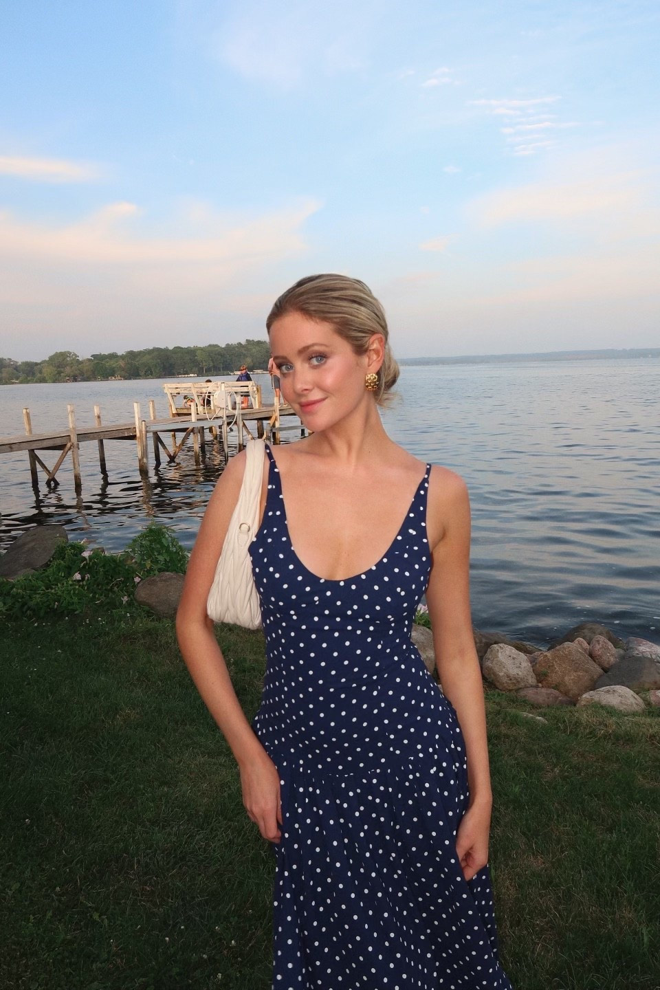 Evenings by the lake feel a little more special in a classic polka dot moment 💙 This dress is light, breezy, and made for sunset strolls.

#LTKStyleTip #LTKItBag #LTKTravel