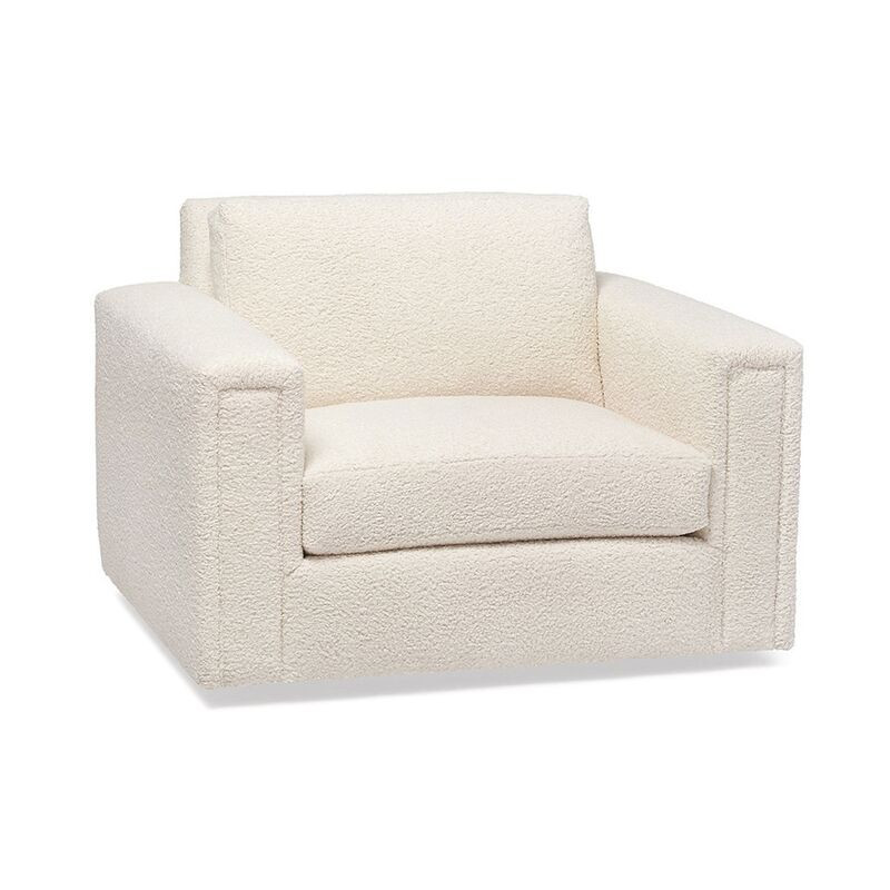Heath Swivel Chair, Ivory Sherpa | One Kings Lane