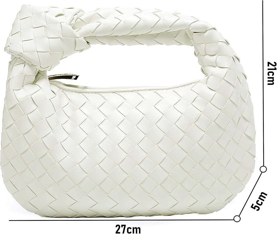 BOMELAI Women Handbag 2022 Leather Shoulder Bag Retro Woven Handmade Hobo Clutch Bag Fashion Mini Re | Amazon (US)