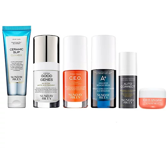 Sunday Riley Travel with Me 6-Piece Skincare Essentials Kit | QVC