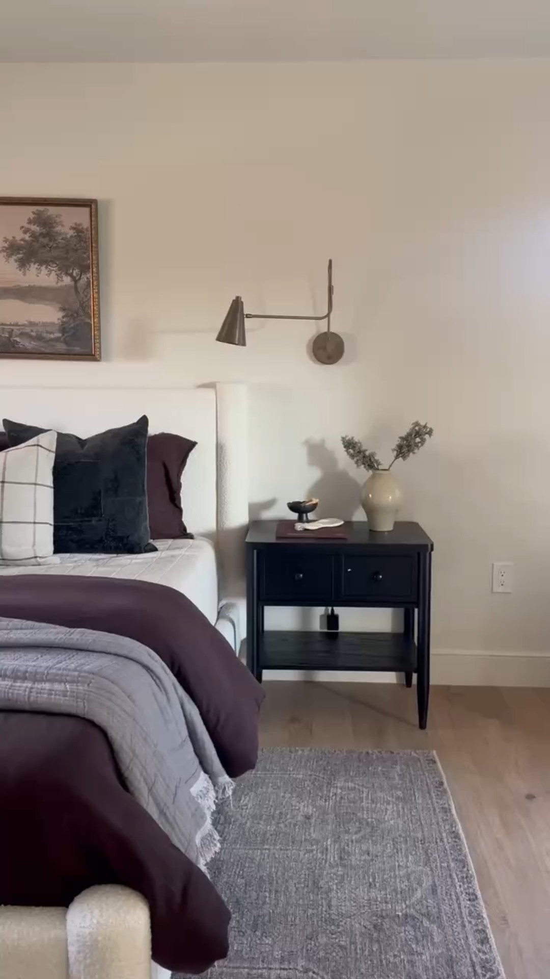 Cream upholstered platform bed with black nightstands complete this bedroom!

Bedroom, bed, upholstered bed, nightstand

#LTKHome