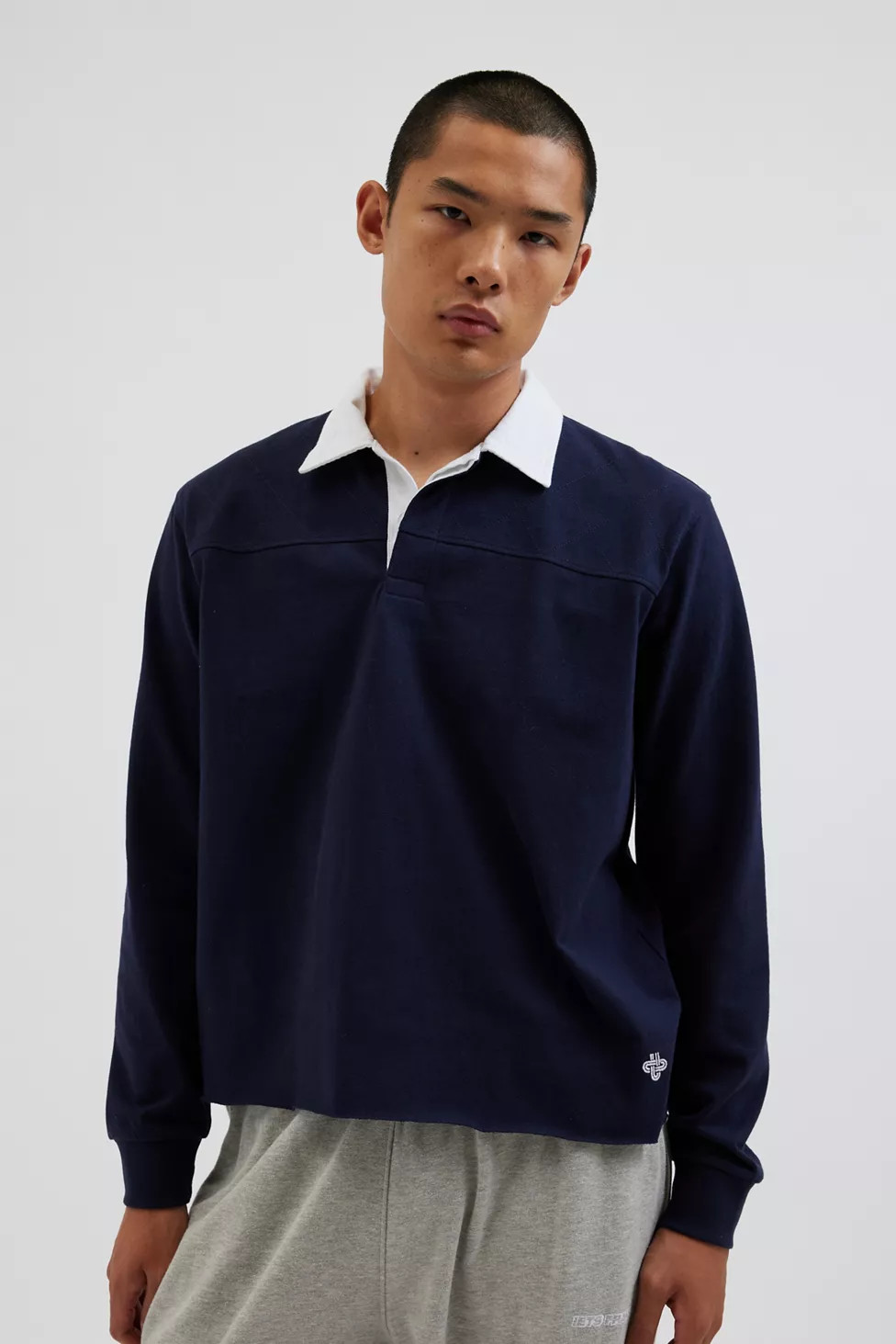 UO Richmond Quilted Raw Hem Rugby Shirt | Urban Outfitters (US and RoW)