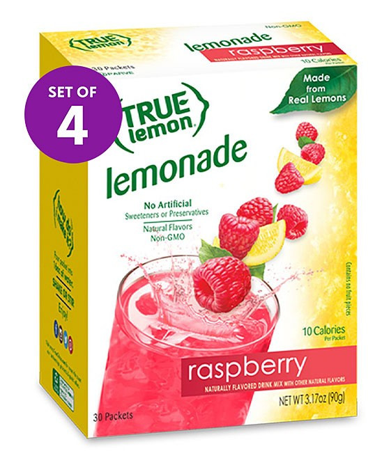 True Citrus Tea Drinks - Raspberry Lemonade Drink Mix Sticks - 4 Boxes of 30 | Zulily