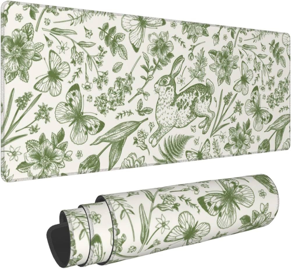 XL Mouse pad,Green Desk mat,Green Mouse pad,Botanical Decor,Floral Mouse pad,Green Office Supplie... | Amazon (US)